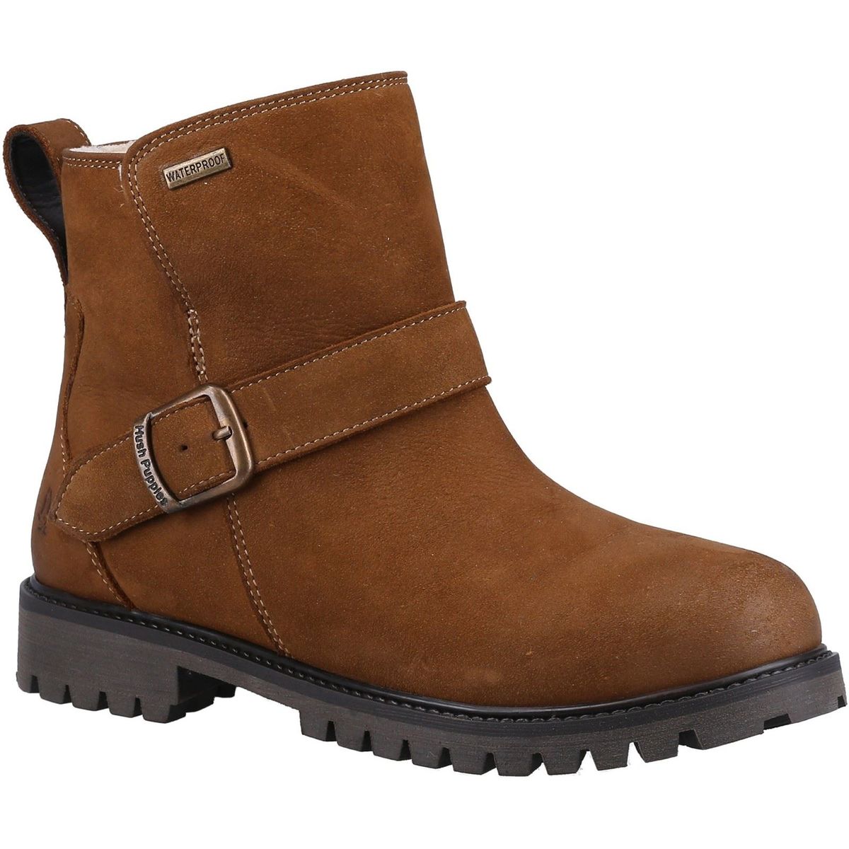 Hush Puppies Wakely Leder Damen Tan Stiefel