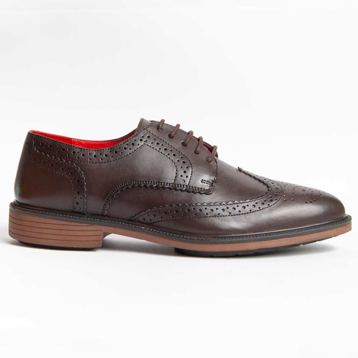 Klassischer Leder Wingtip Oxford Herrenschuh