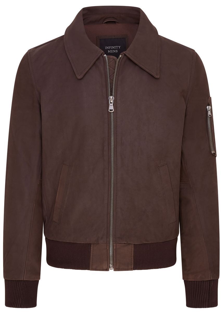 Herren A2 Leder Bomberjacke