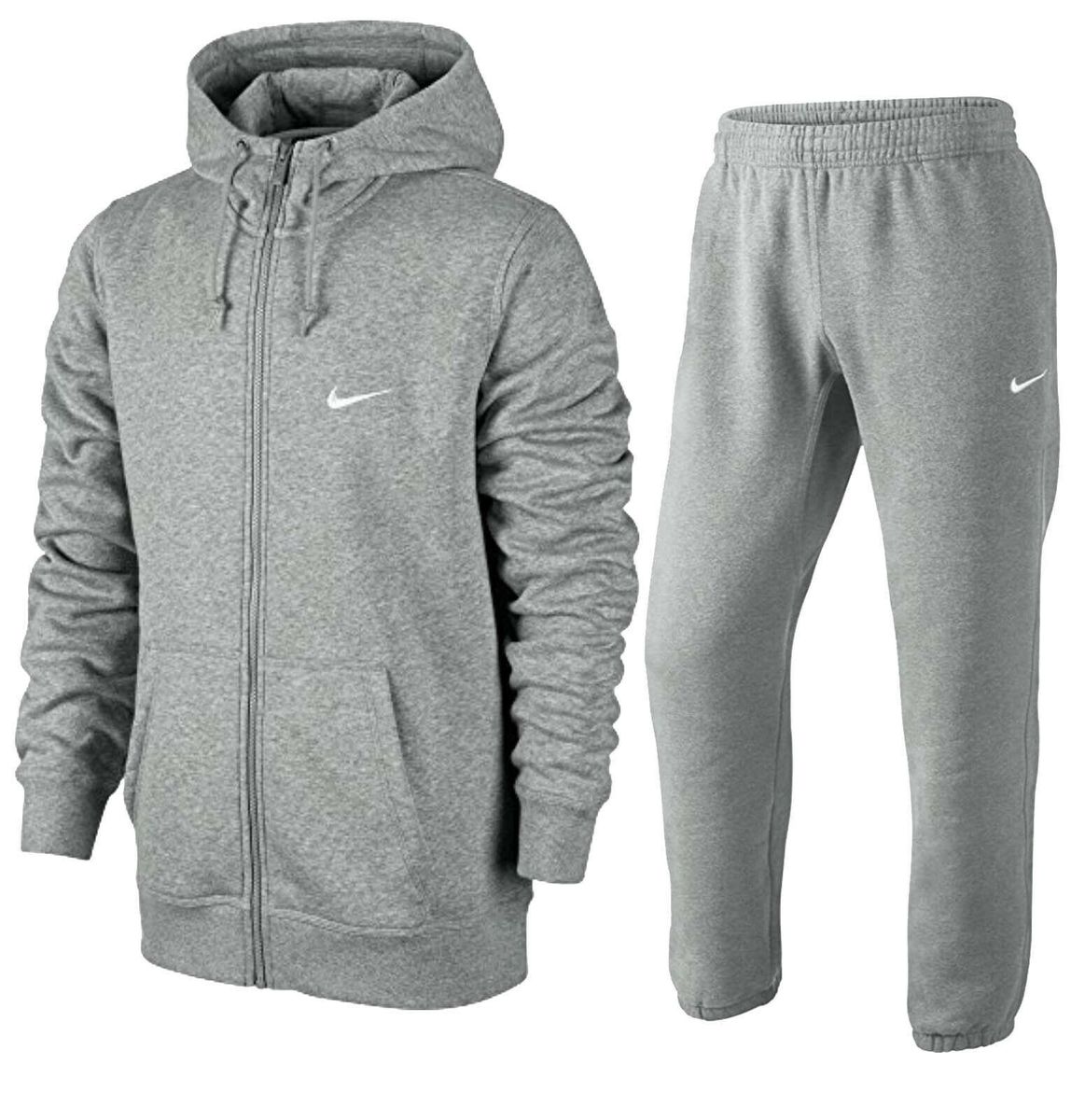 Herren Fleece Trainingsanzug mit durchgehendem Reißverschluss