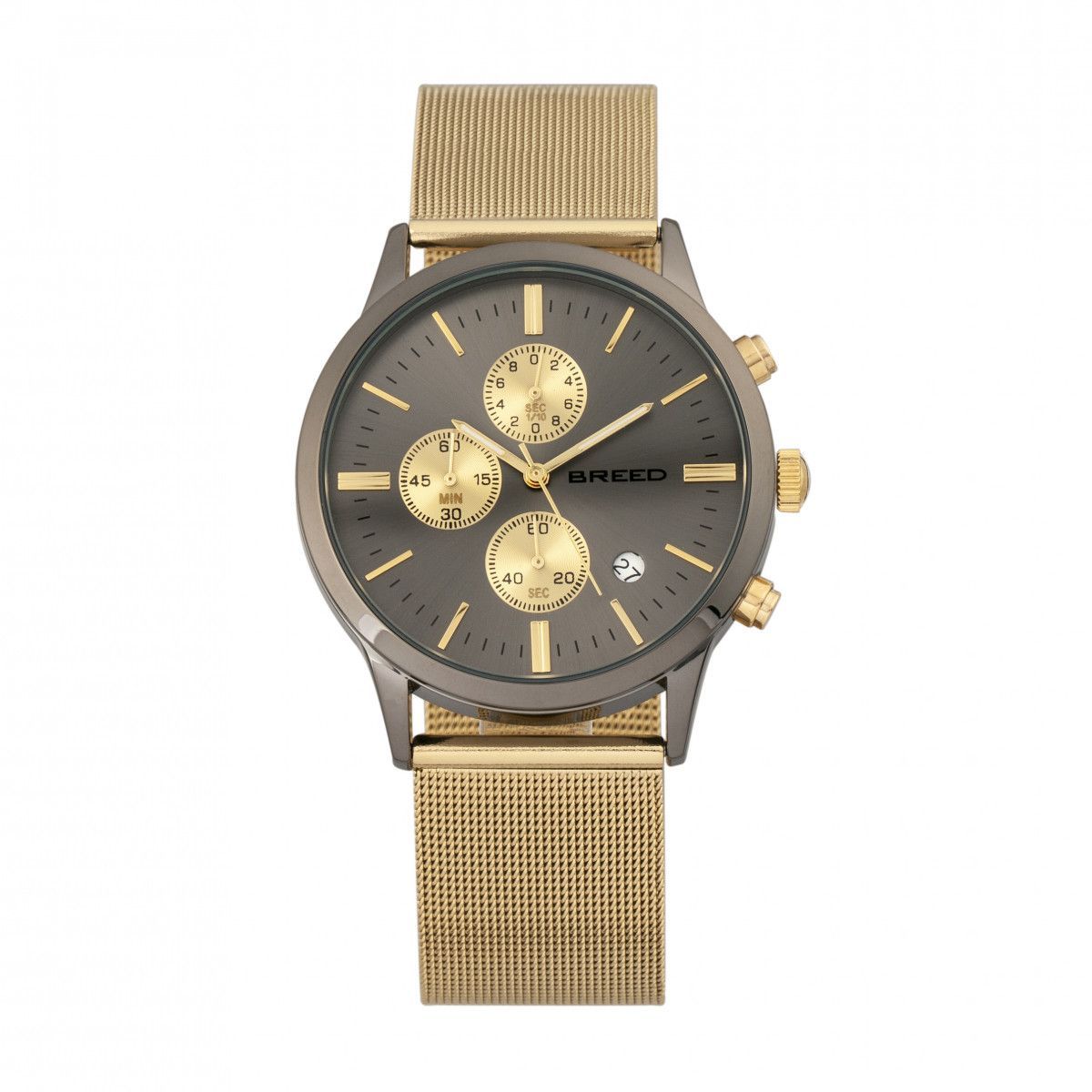 Chronograph Uhr mit Mesh-Armband
