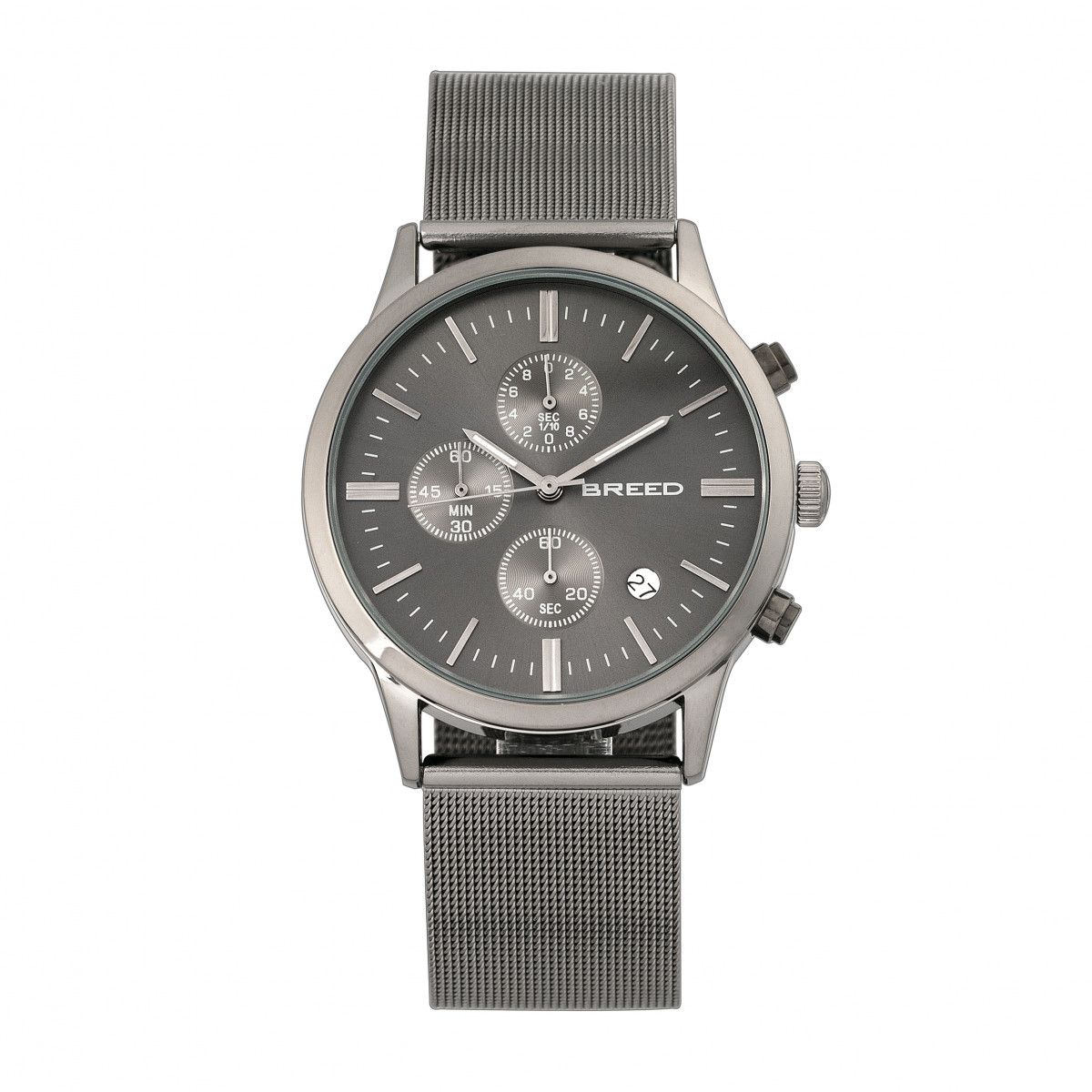 Chronograph Uhr mit Mesh-Armband