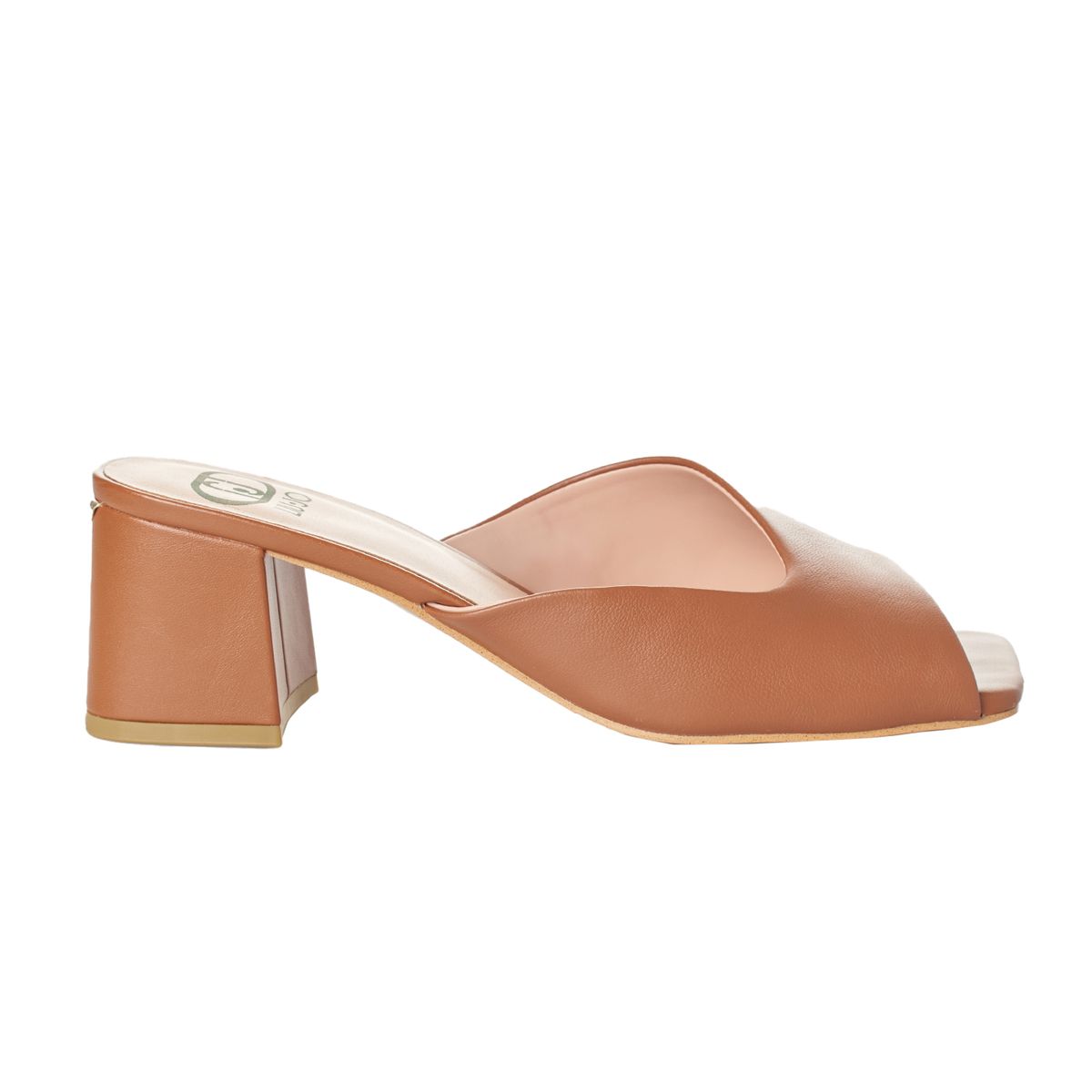 Elegante Leder-Mules mit Blockabsatz