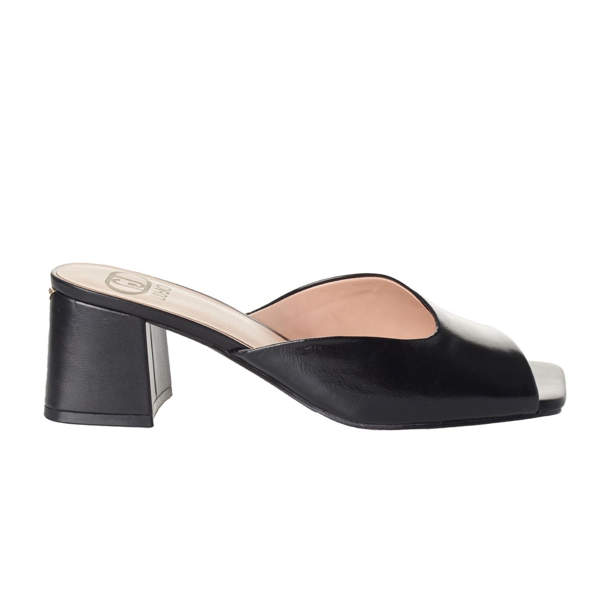 Elegante Leder-Mules mit Blockabsatz