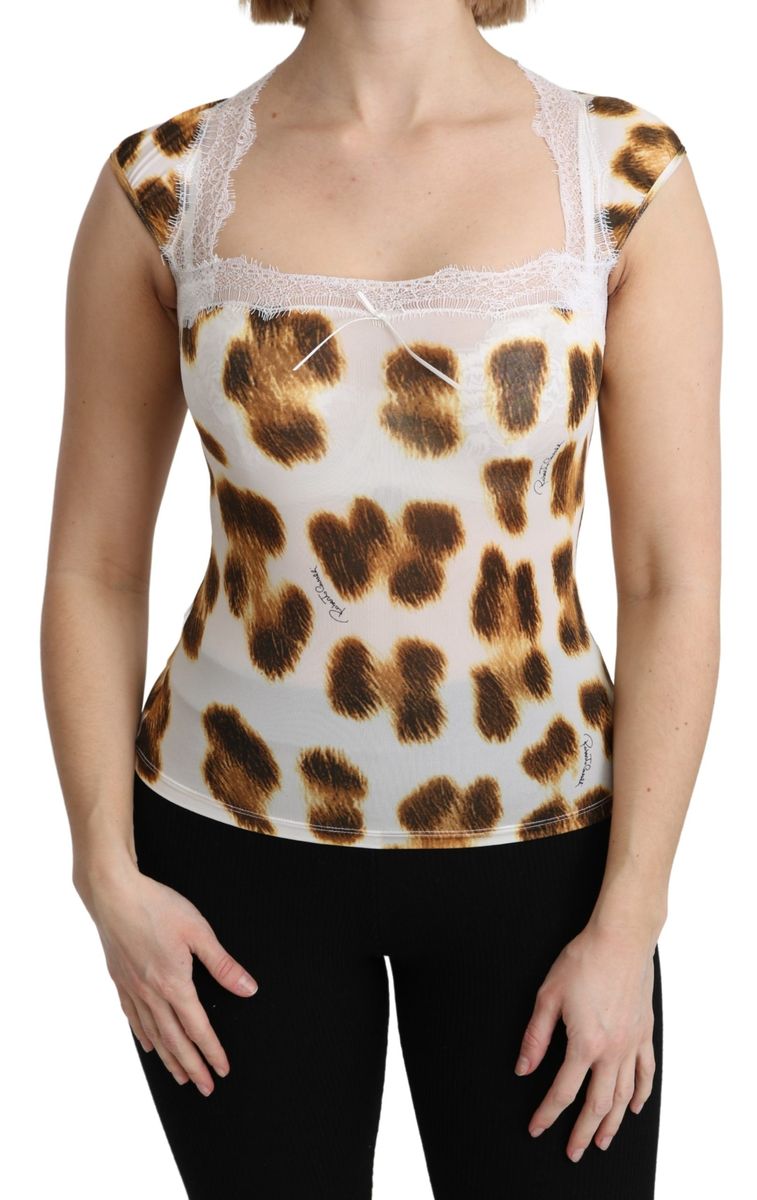 Roberto Cavalli Damen-Tierdruck-Top