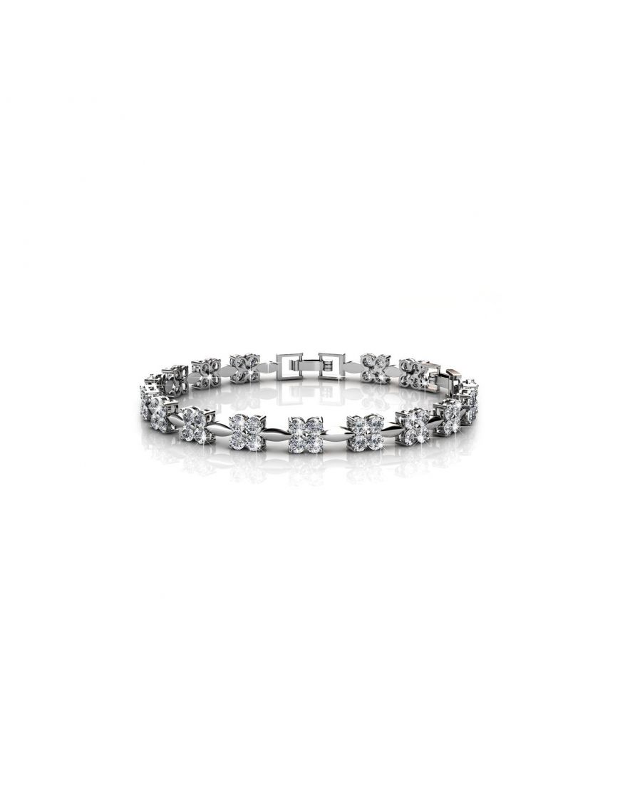 Kristallblumen-Gliederarmband