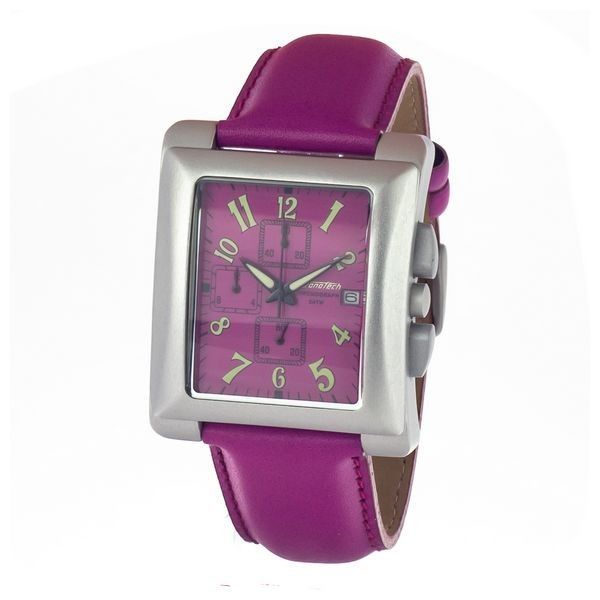 Eckige Quarz Lila Uhr