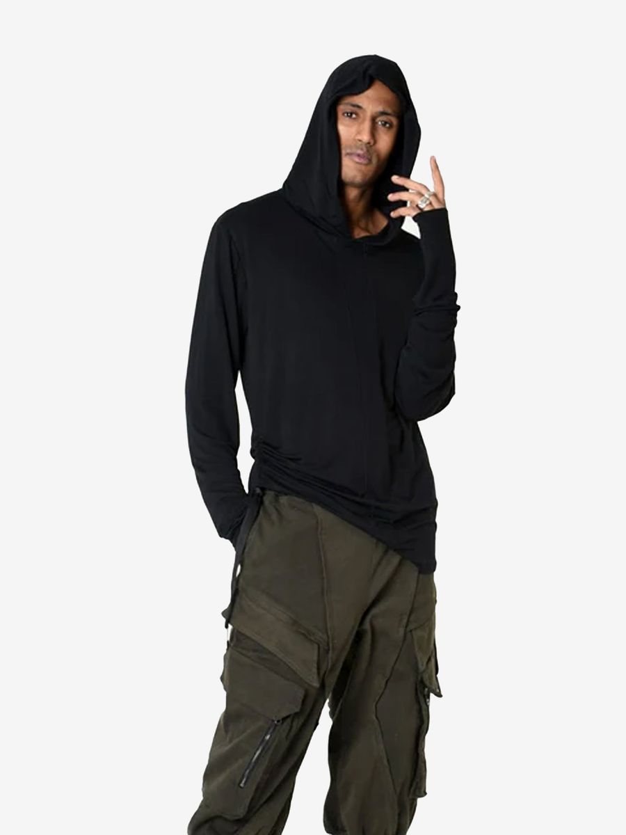 Langärmeliger Hoodie mit entspannter Passform