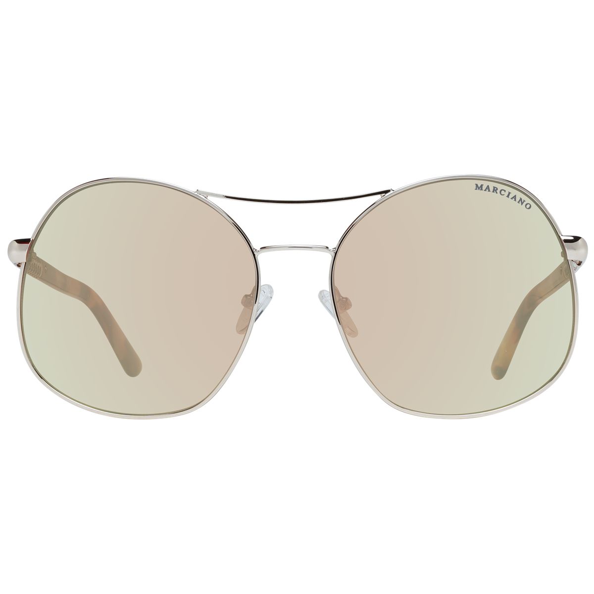 Übergroße ovale Sonnenbrille mit Gitterdetail