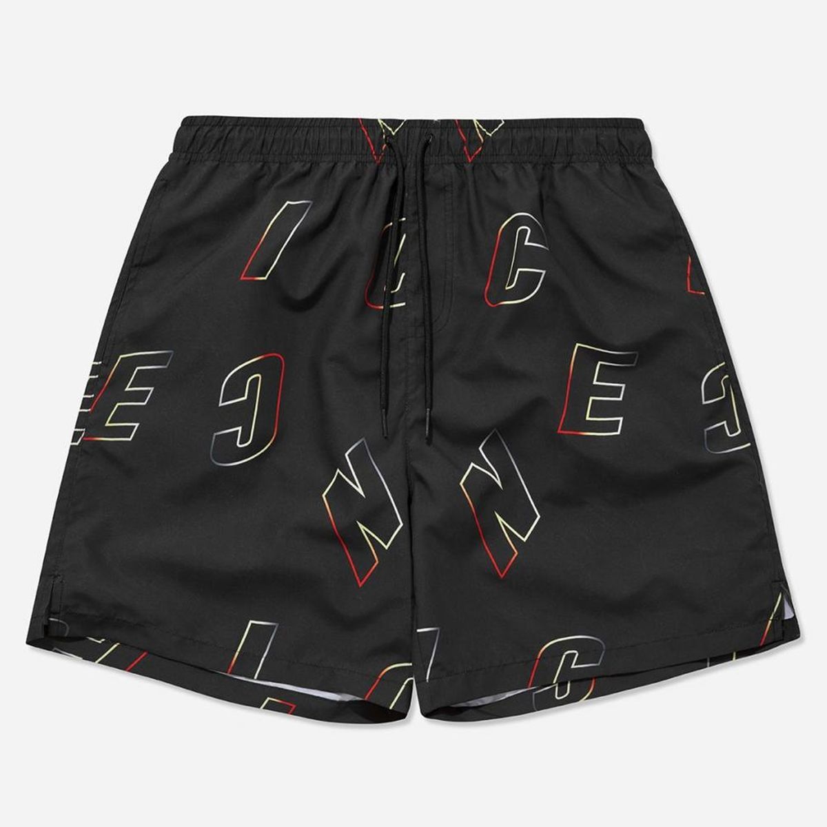 Herren Badeshorts mit Buchstabenmuster
