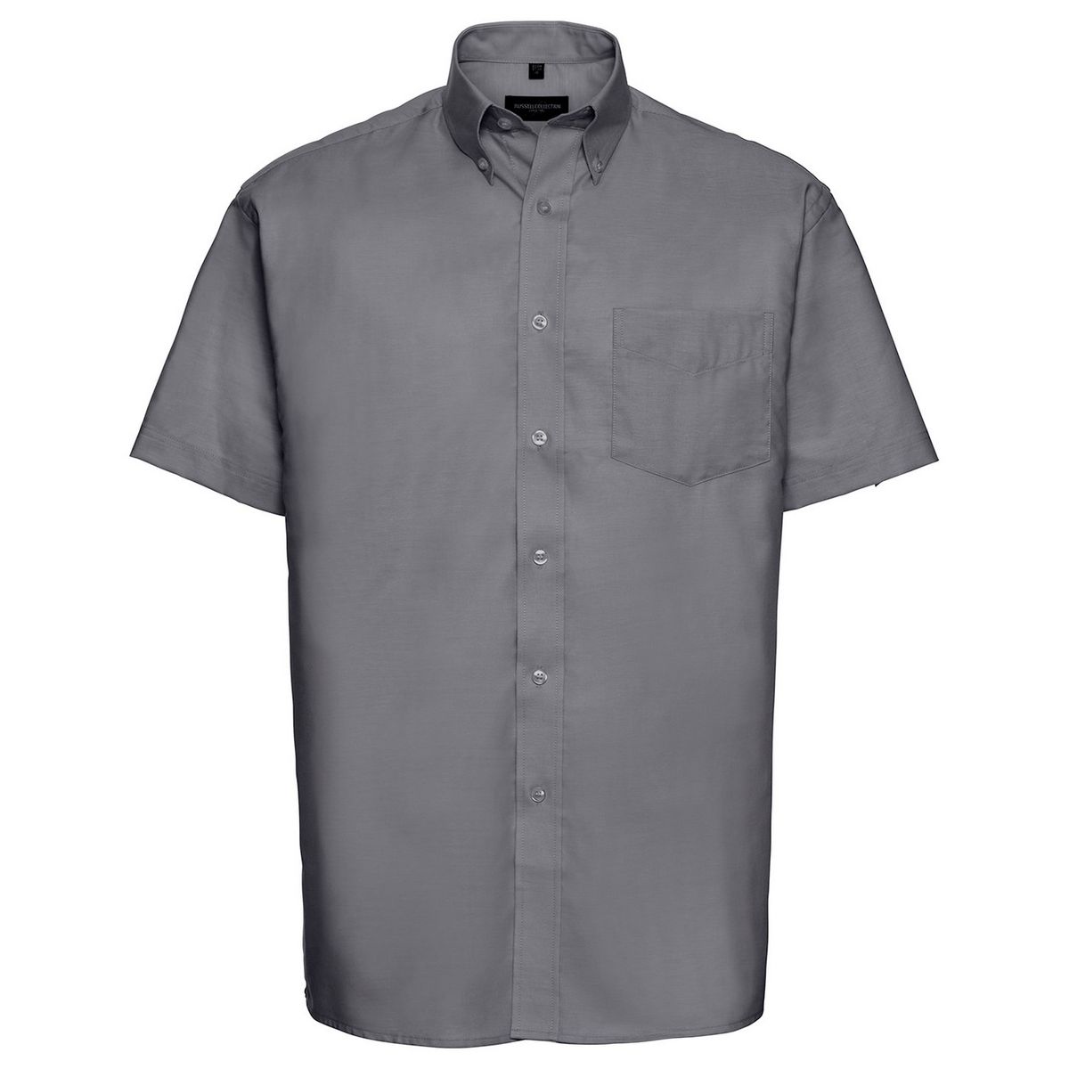Russell Collection - Hemd Pflegeleicht für Herren kurzärmlig (Silber)