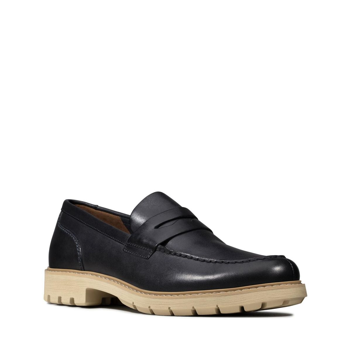 Klassischer schwarzer Penny Loafer aus Leder