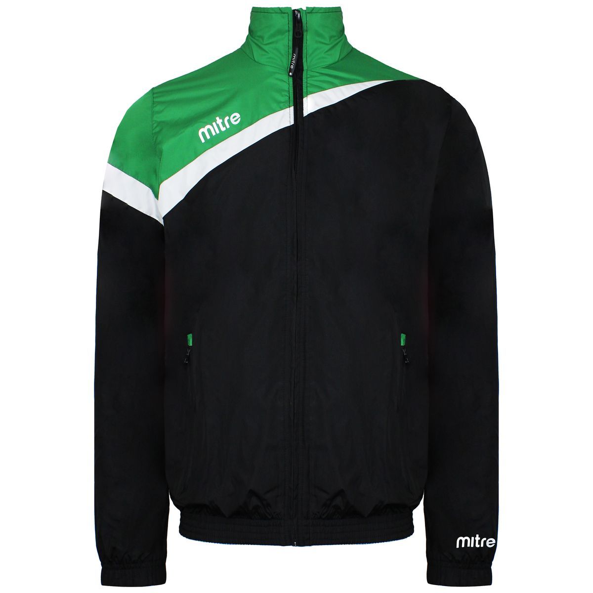Schwarze und grüne Trainingsjacke für Herren