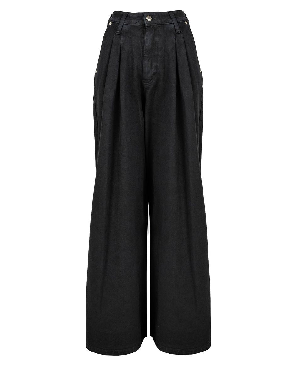Weite Jeans mit hoher Taille