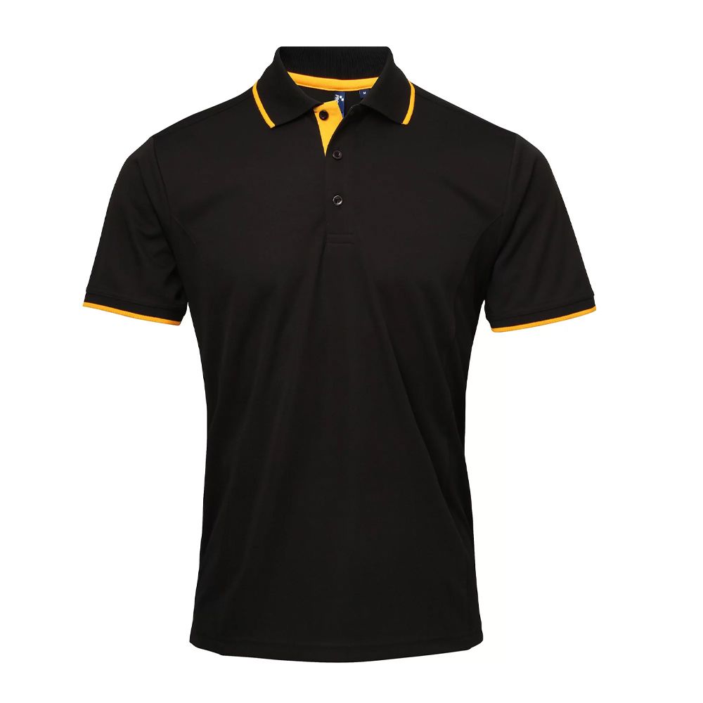 Piqué-Poloshirt mit Kontrastbesatz