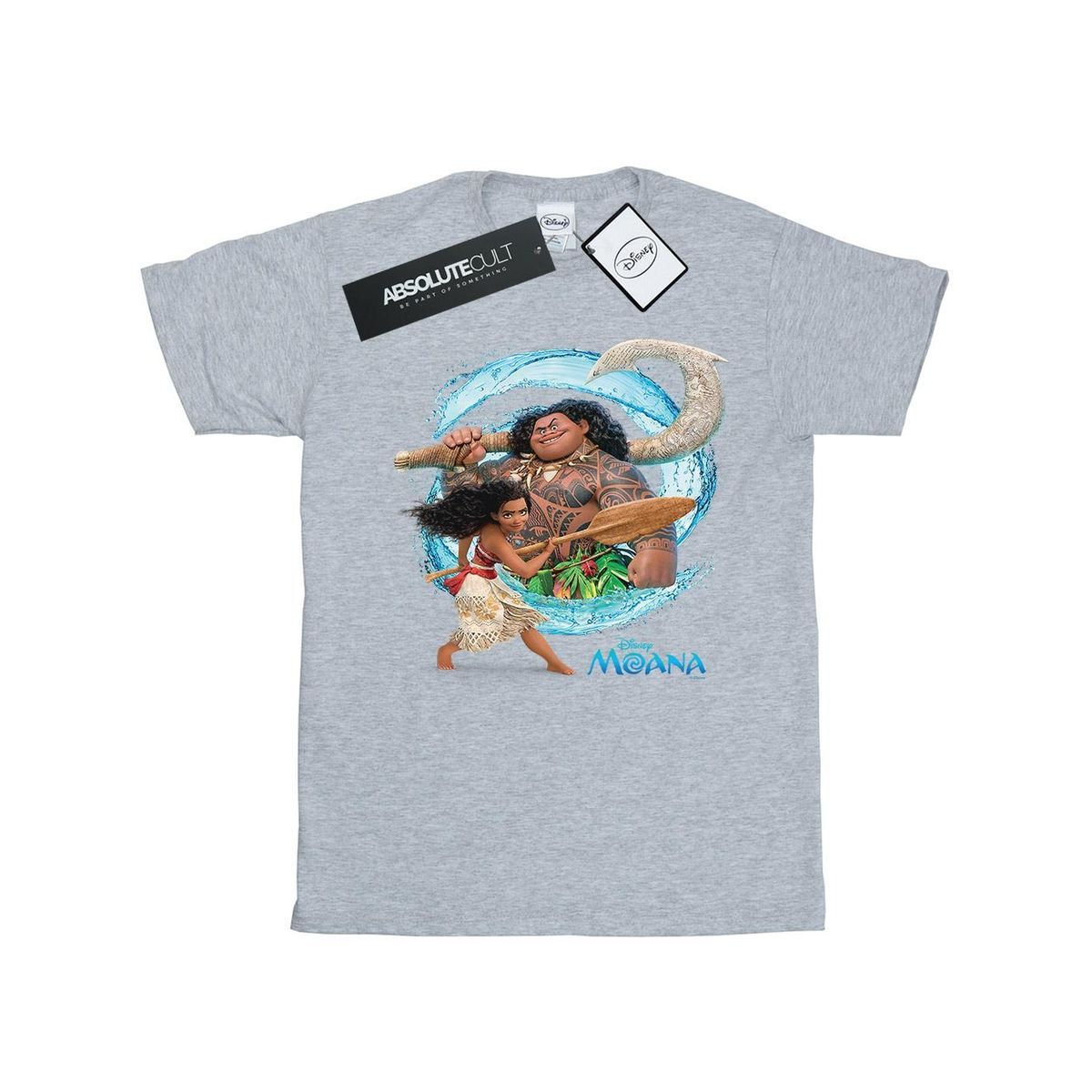 Moana und Maui Print Rundhals-T-Shirt