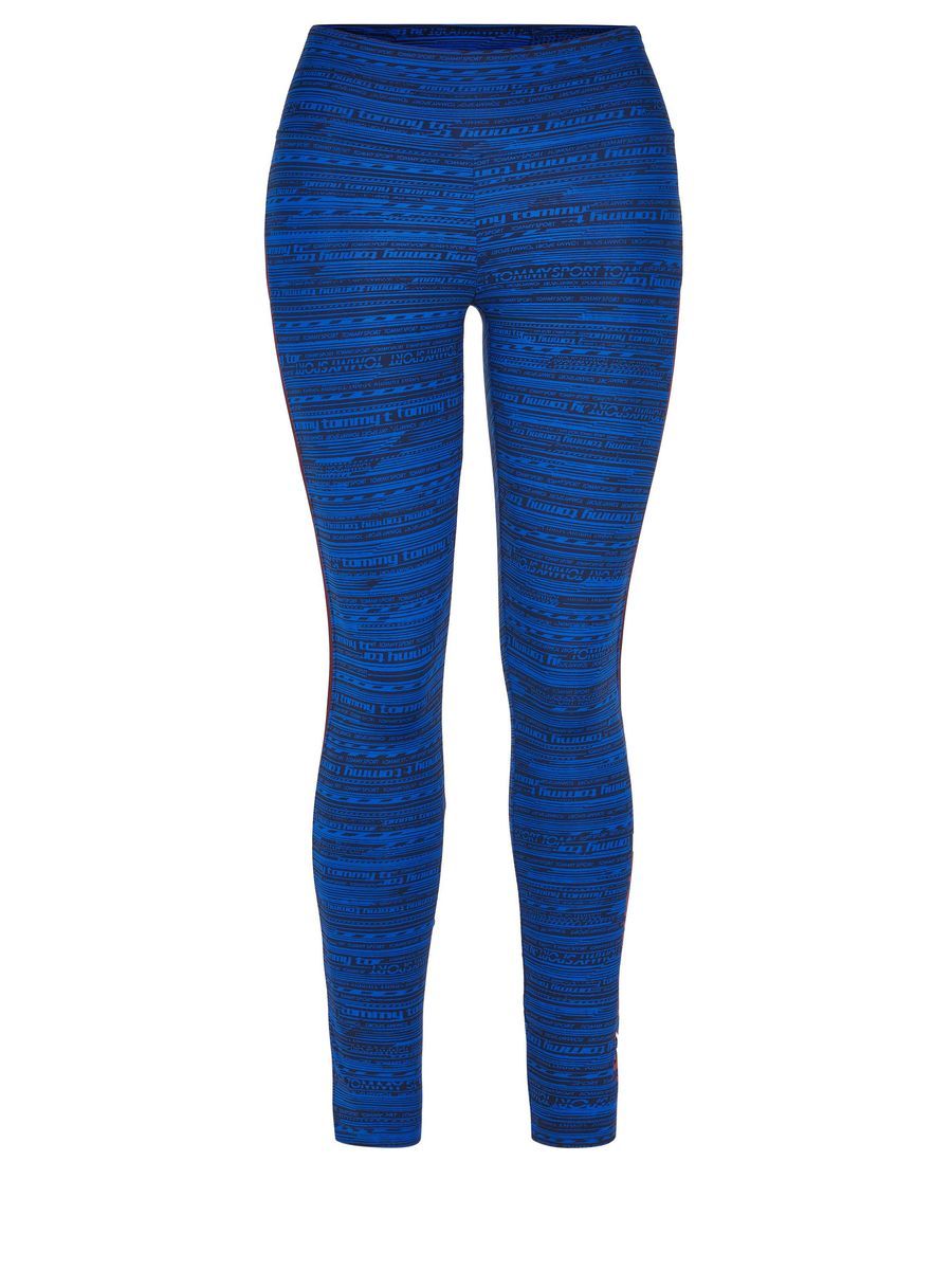 Gemusterte Stretch-Leggings mit Logo-Details