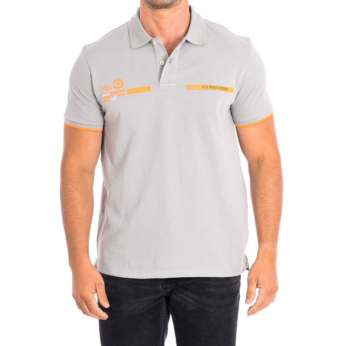Herren Kurzarm Grafik Poloshirt