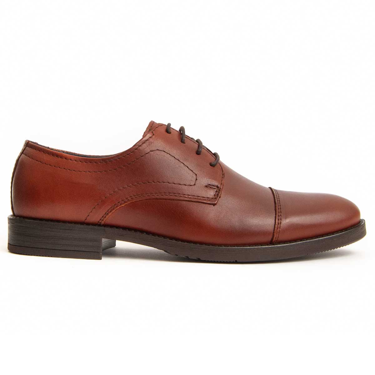 Leder Oxford Schnürschuhe mit Kappe
