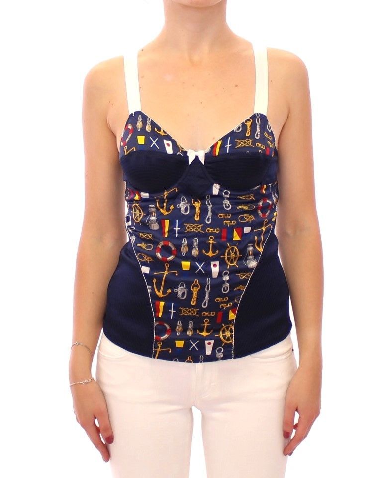 Dolce & Gabbana - Débardeur bleu à motif marin pour femme