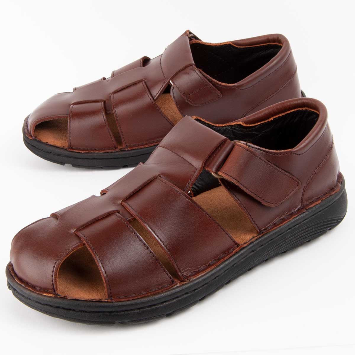 Klassische Leder Fischer Sandale