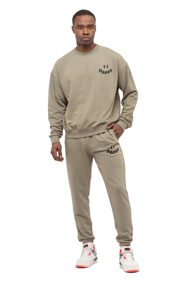 Happy Oversize Trainingsanzug Set mit Stickerei