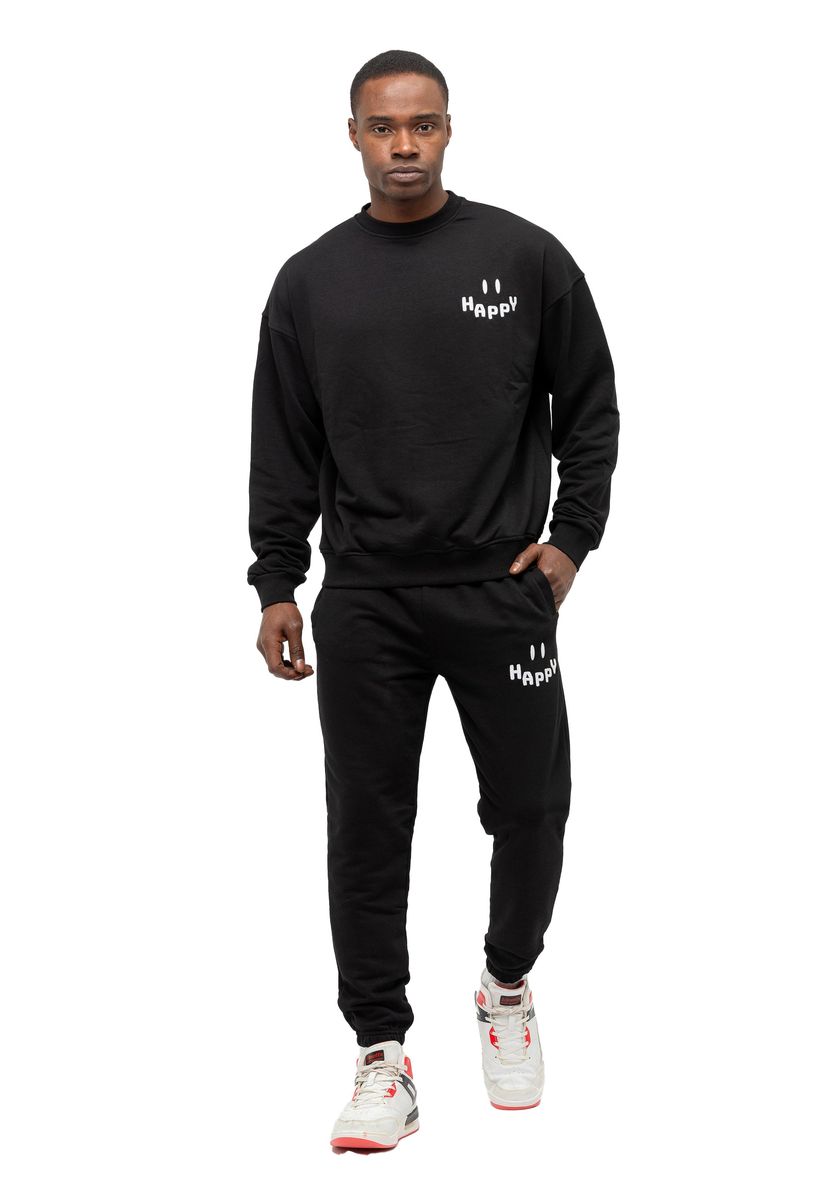Happy Oversize Trainingsanzug Set mit Stickerei