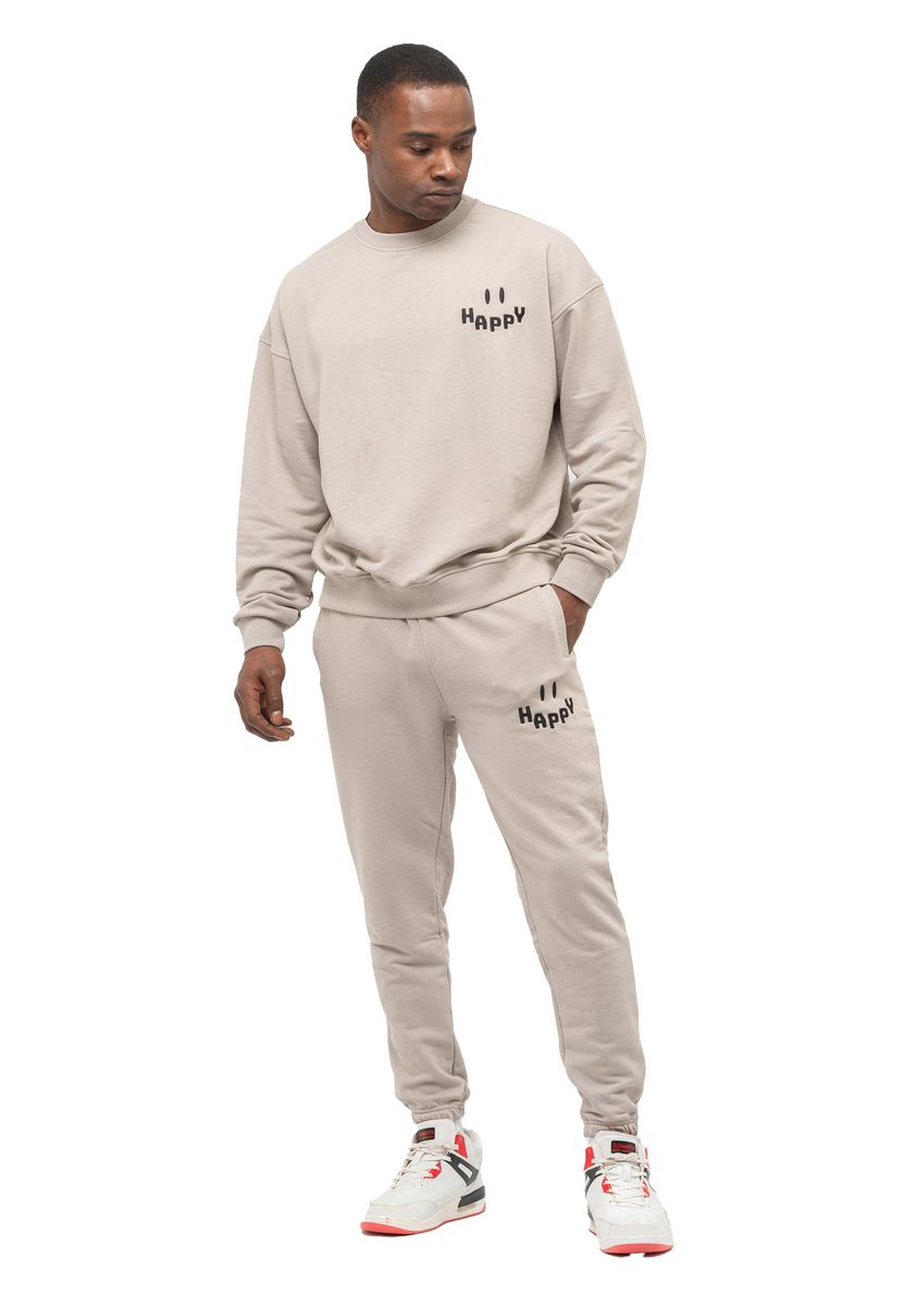Happy Oversize Trainingsanzug Set mit Stickerei