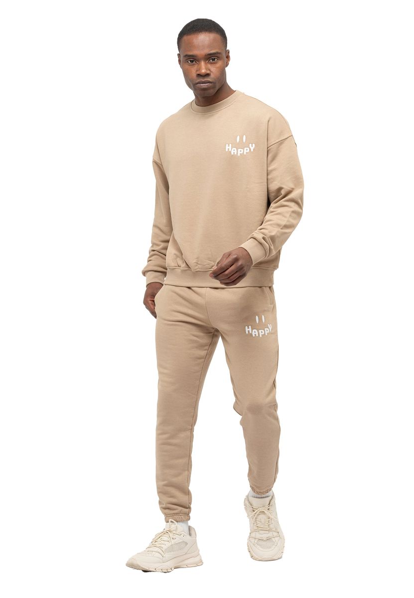 Happy Oversize Trainingsanzug Set mit Stickerei