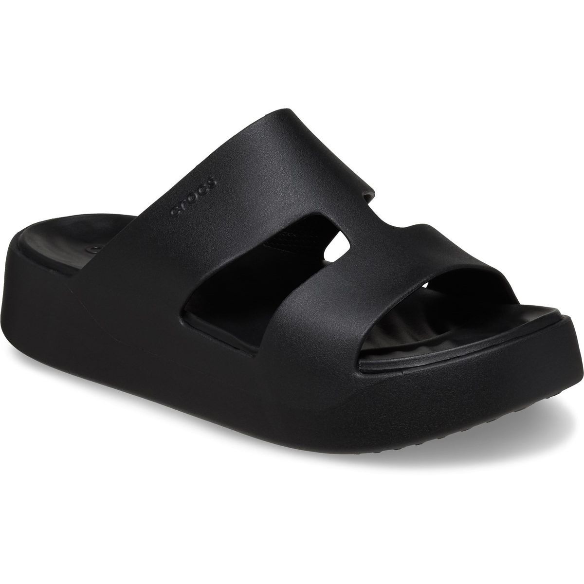 Plateau Pantolette mit H-Riemen