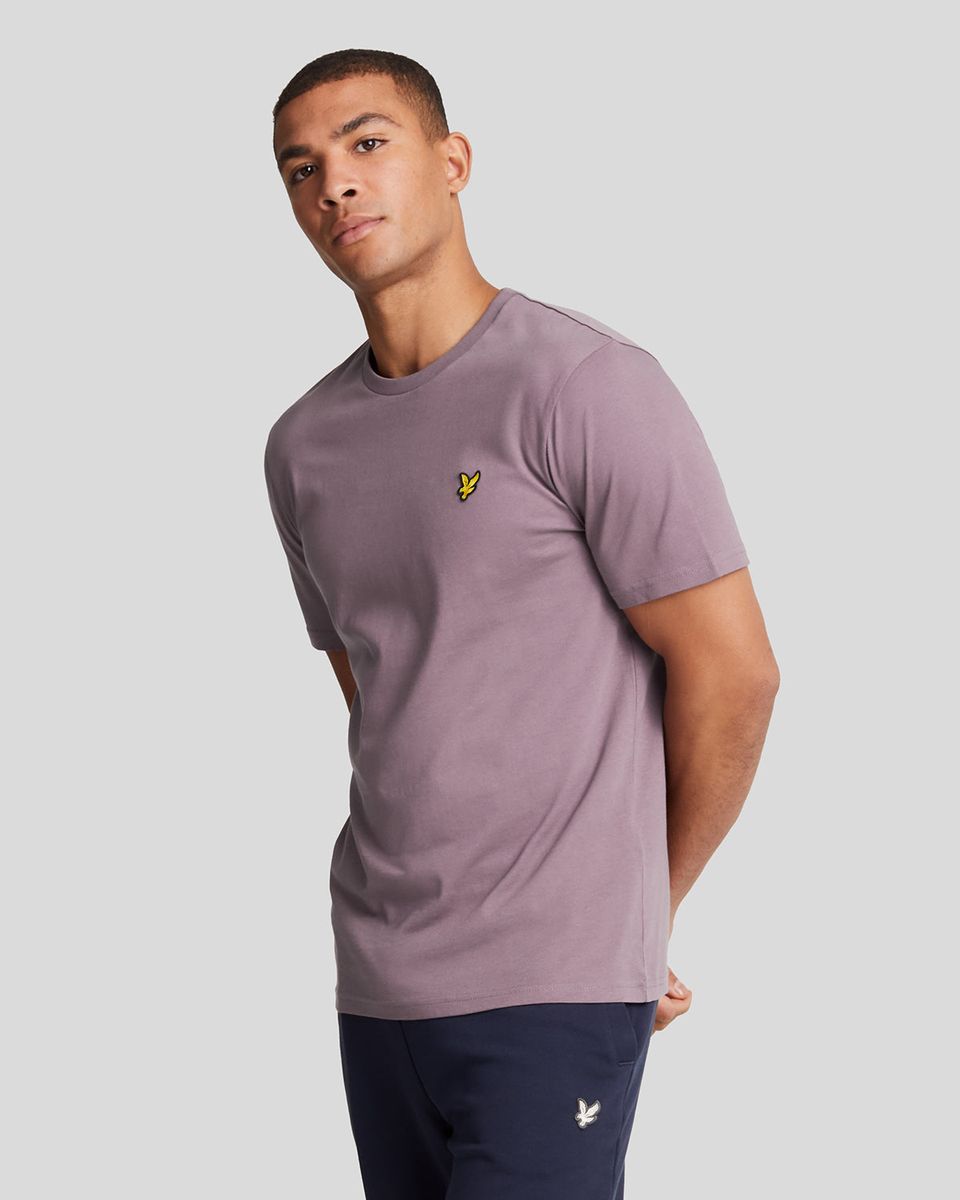 Schlichtes Baumwolljersey T-Shirt mit Rundhalsausschnitt