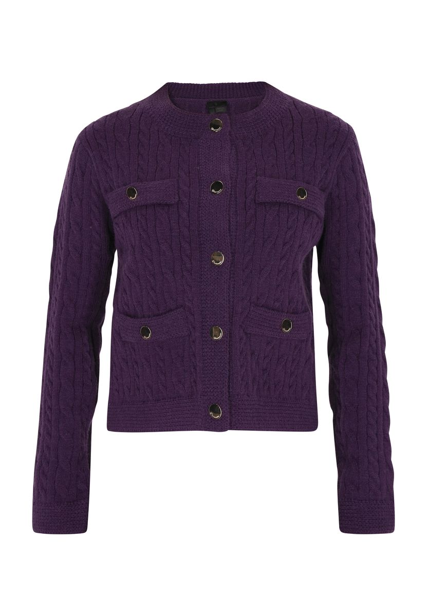 Strukturierte Strickjacke mit Taschen
