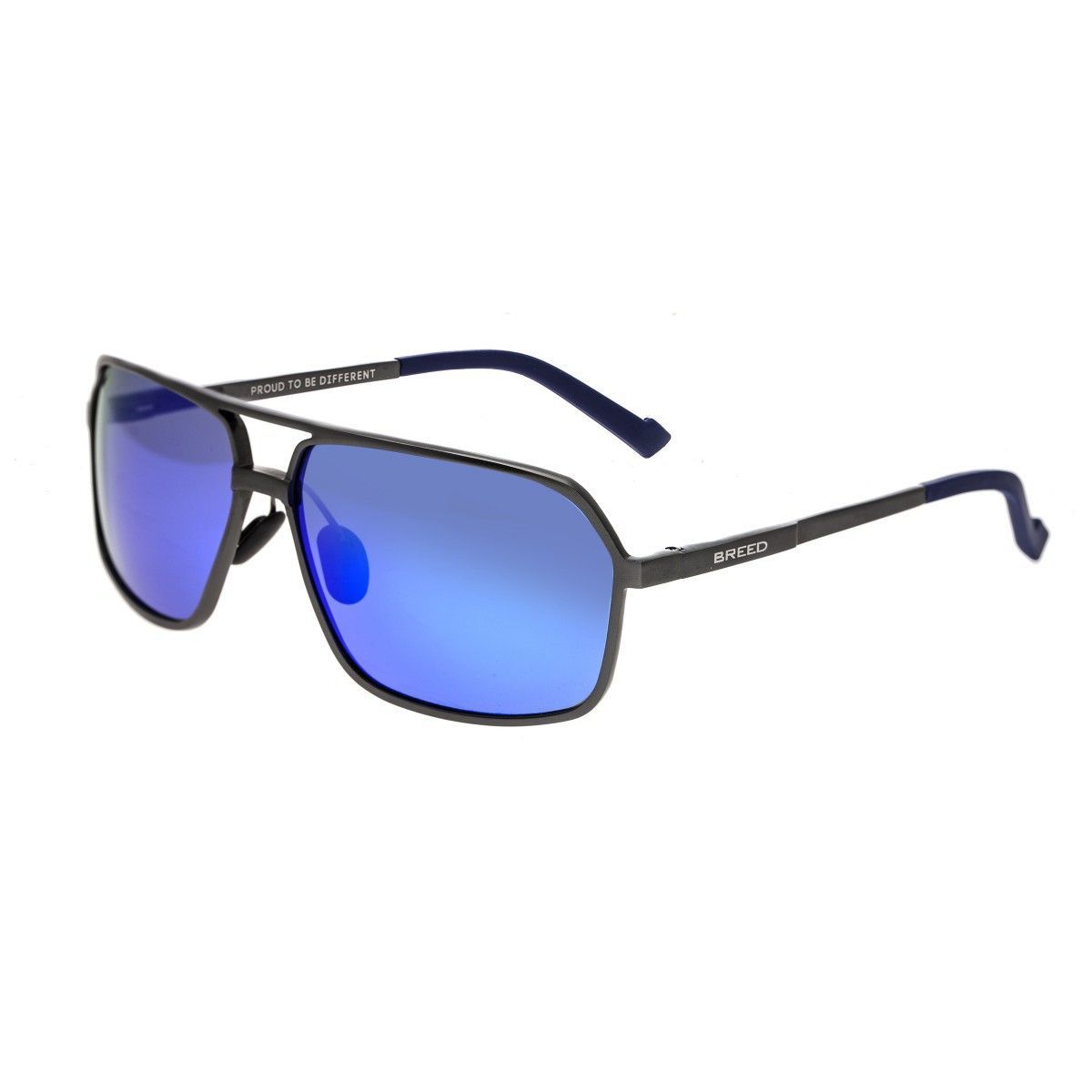 Polarisierte Aluminium-Pilotenbrille mit blauen Gläsern