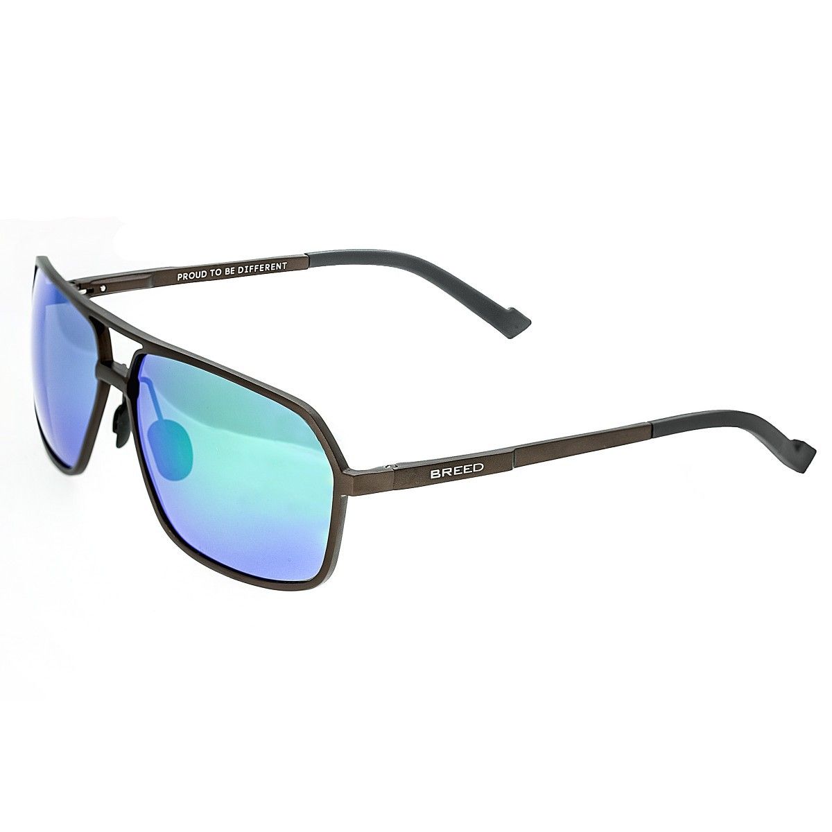 Polarisierte Aluminium-Pilotenbrille mit blauen Gläsern