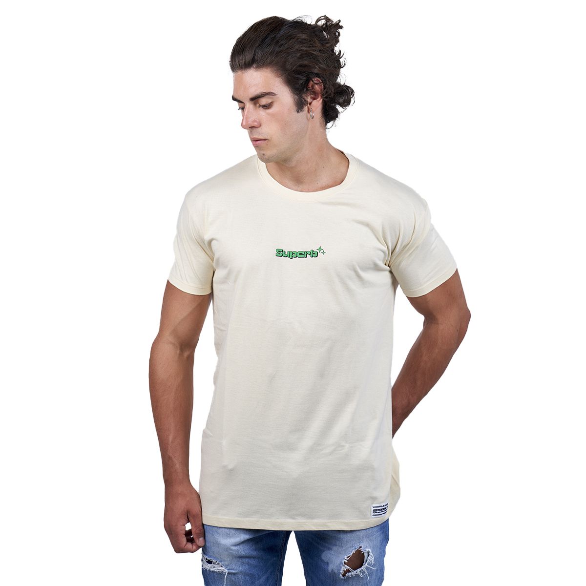 Lässiges Kurzarm-T-Shirt mit Rundhalsausschnitt
