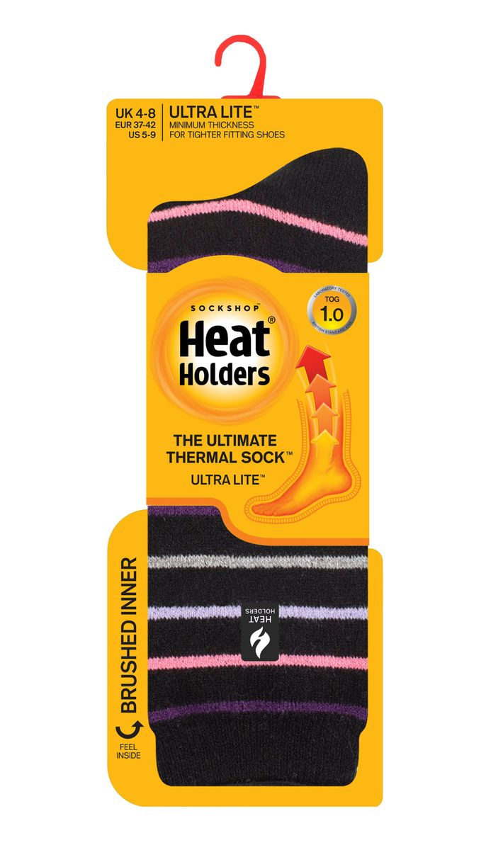 Mehrfarbig Gestreifte Ultra Lite Thermosocken