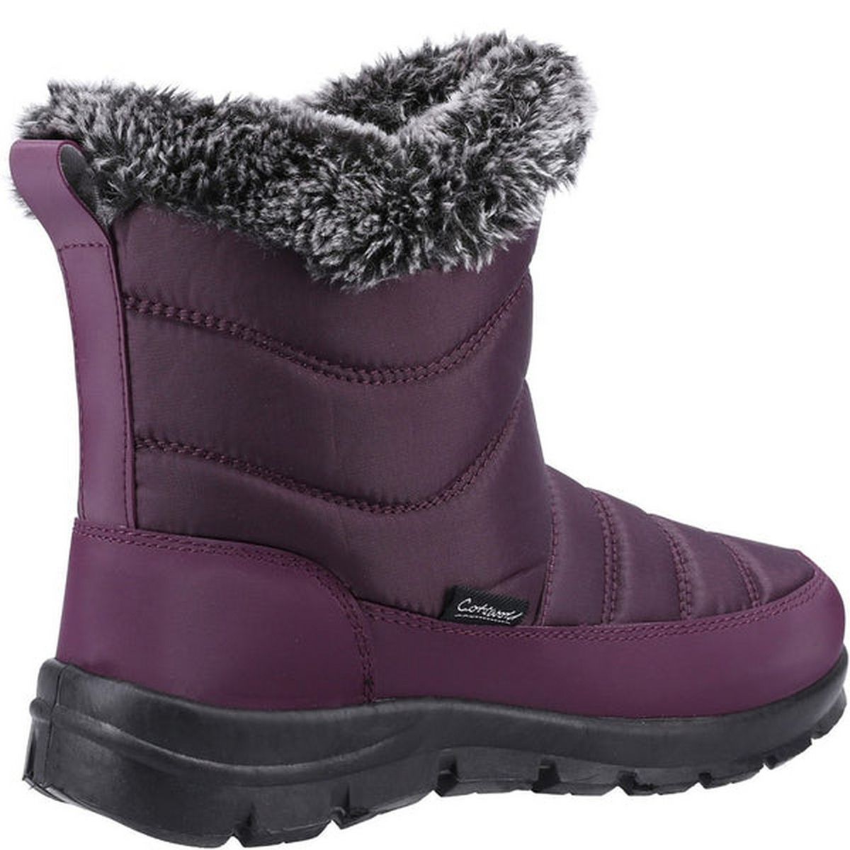 Gesteppte Winterstiefel mit Kunstfellbesatz