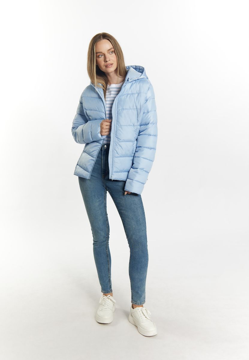 Wattierte Steppjacke mit Kapuze