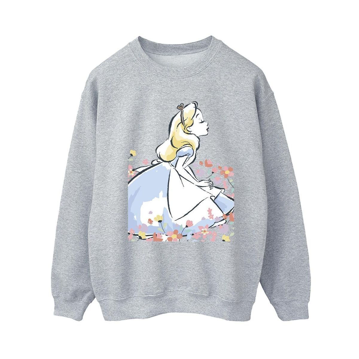 Sweatshirt mit Alice-Skizzen-Illustration