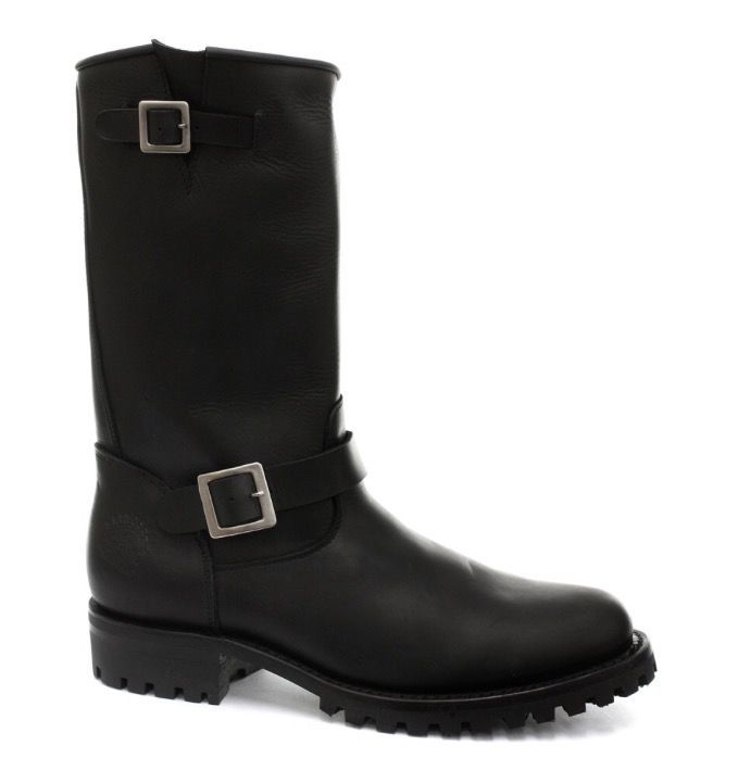 Schwarzer Lederstiefel für Herren