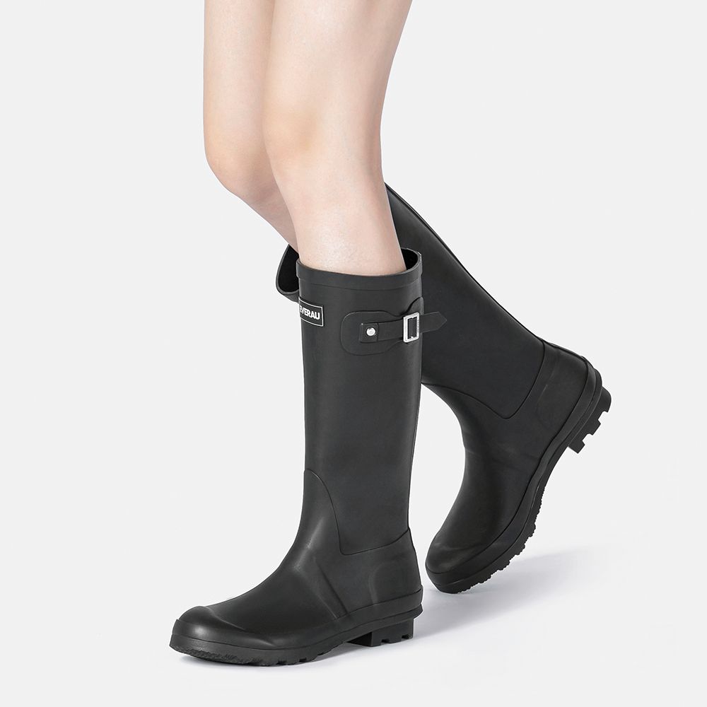 Hohe Regenstiefel mit Schnallendetail