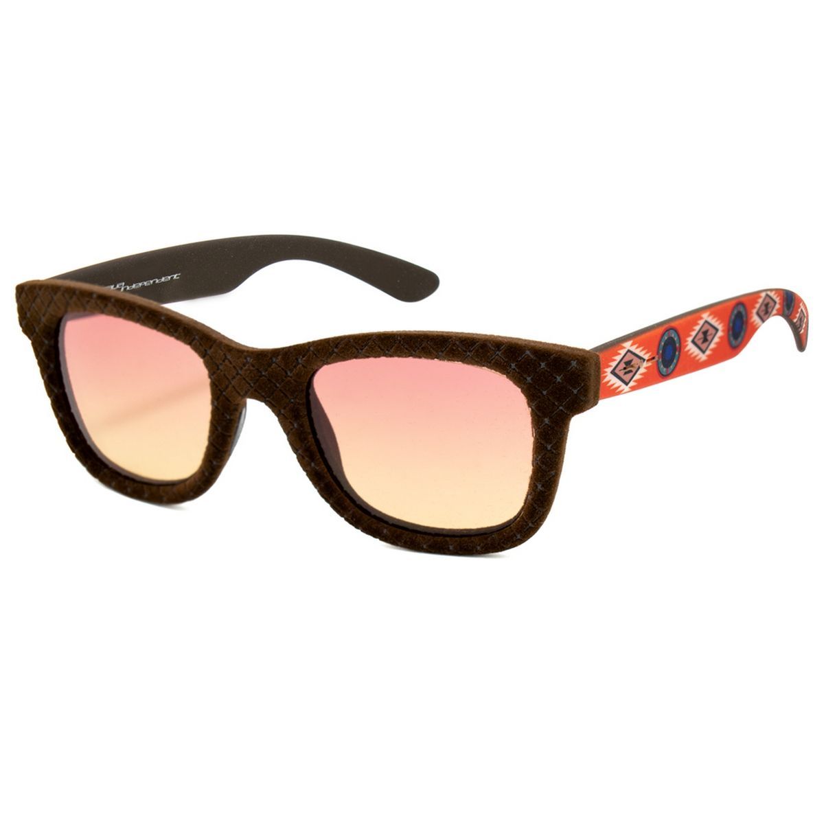 Sonnenbrille mit gemustertem Rahmen