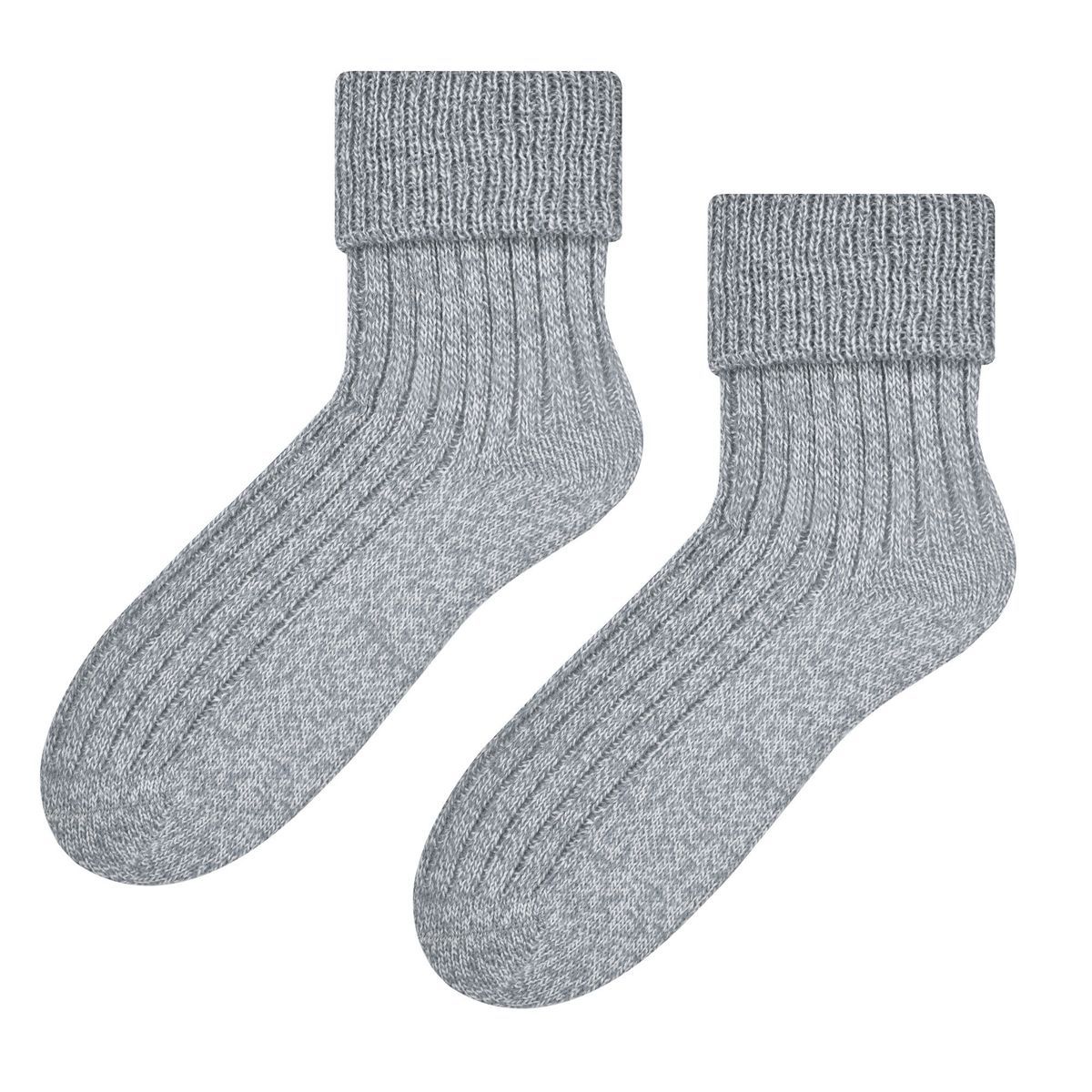 Damen Bettsocken aus Wolle | Steven | Superweiche, gemütliche Lounge-Schlafsocken in Hellgrau