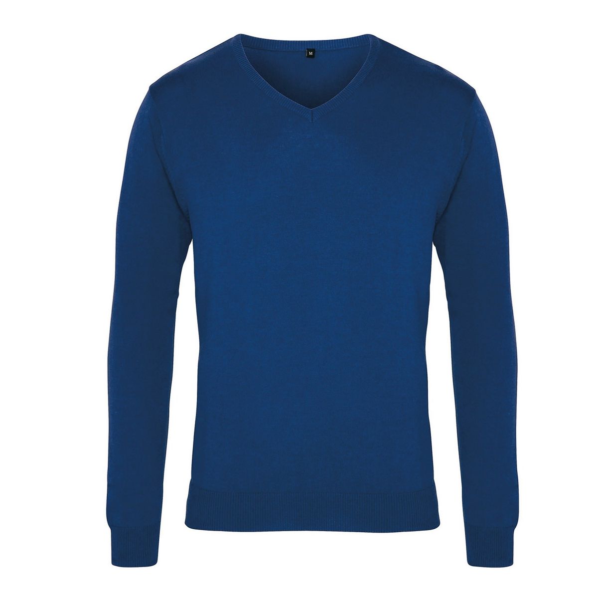 Klassischer Baumwollmischpullover mit V-Ausschnitt
