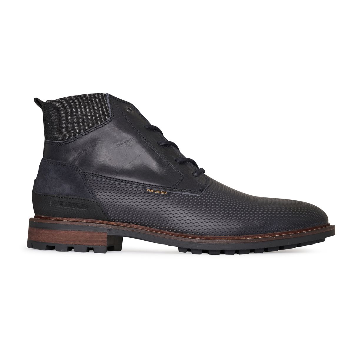 Herren Leder Schnürstiefel