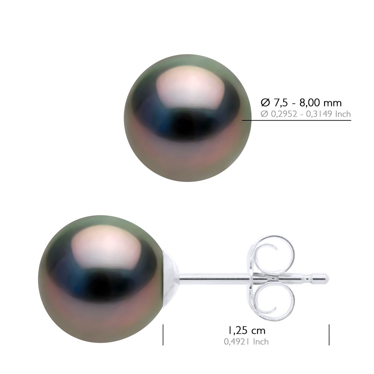 Echte Tahiti-Perlen Ohrstecker