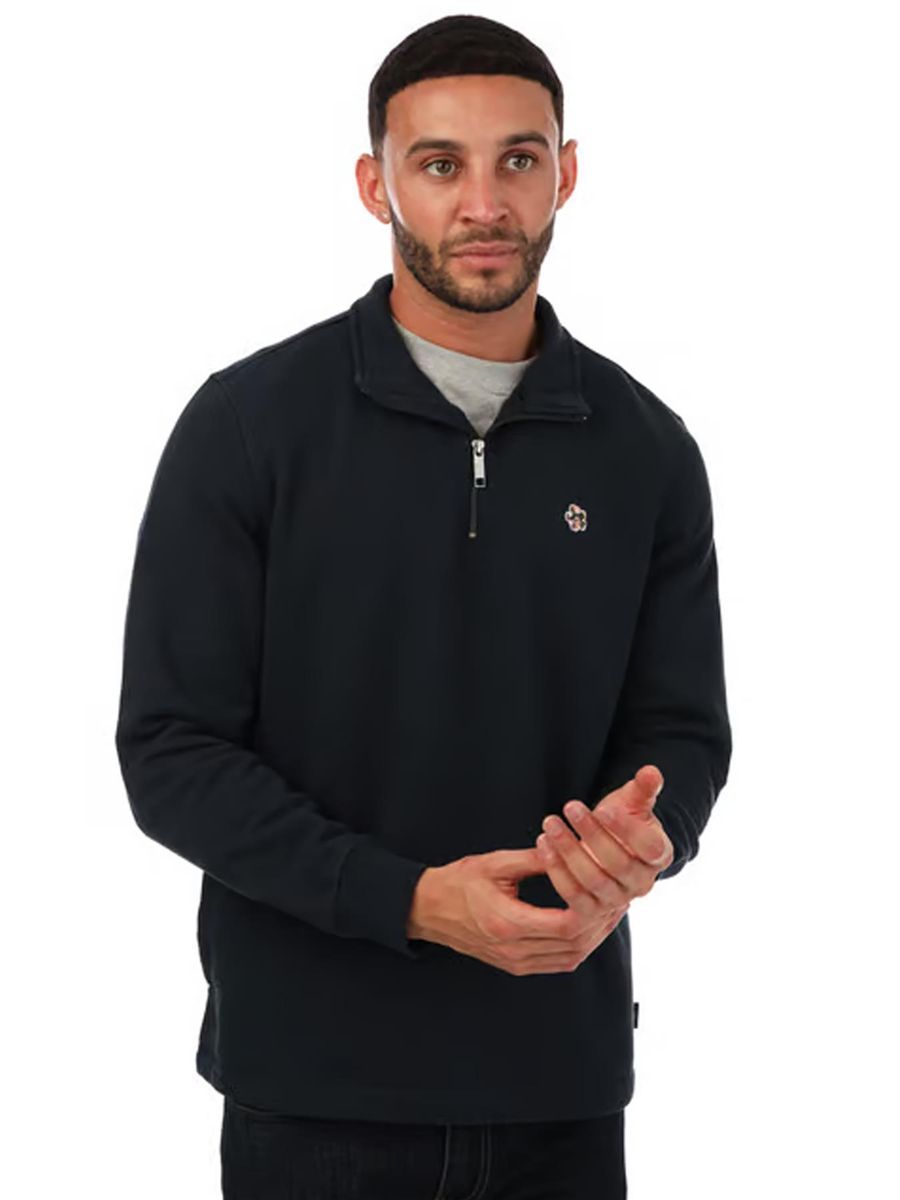 Herren Sweatshirt mit Halbem Reißverschluss Casual