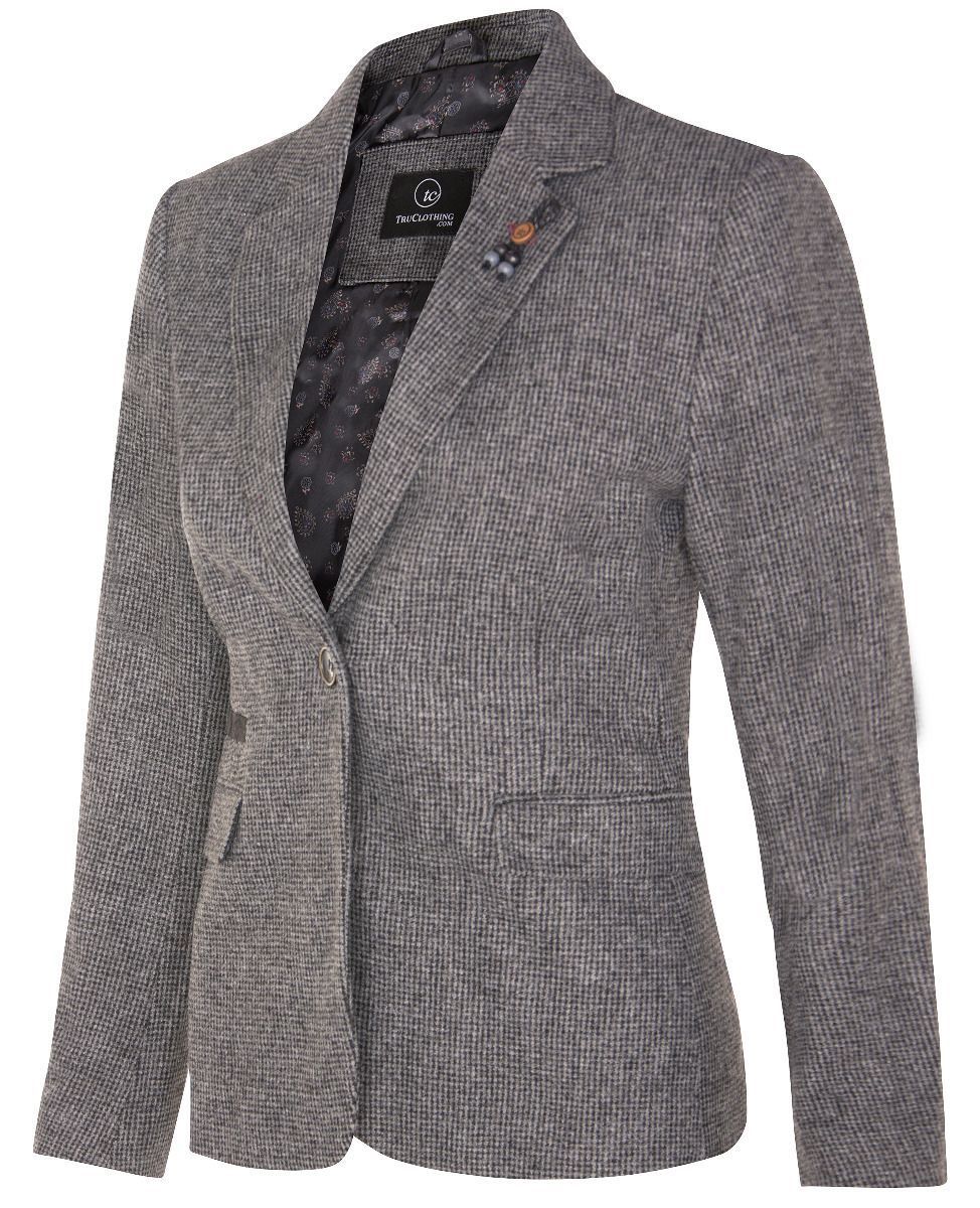 Vintage-Blazer mit Fischgrätenmuster