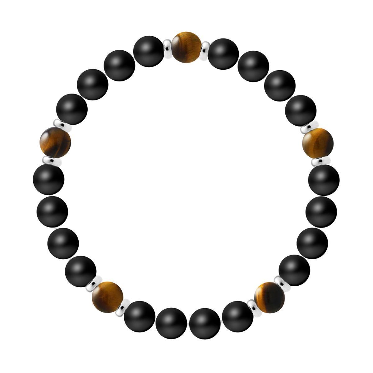 Armband aus Achat und Tigerauge Perlen
