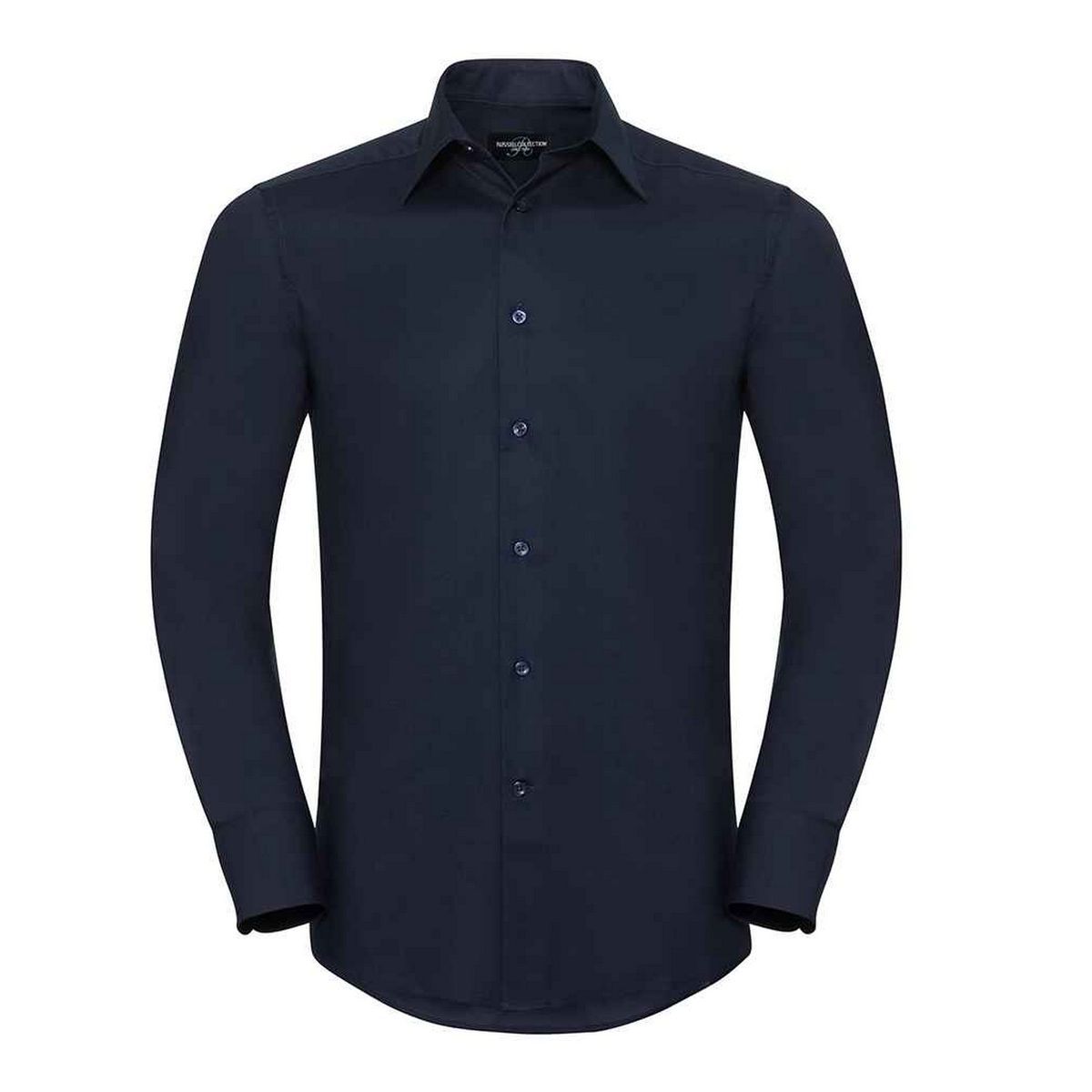 Russell Collection - Formelles Hemd für Herren Langärmlig (Leuchtend Navy-Blau)